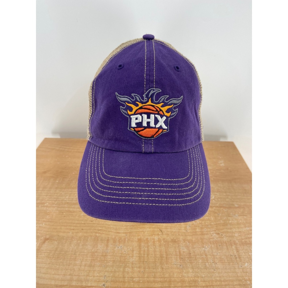 Phoenix Suns PHX Trucker Hat Purple Tan Mesh‎ Adjustable 47 Brand NBA